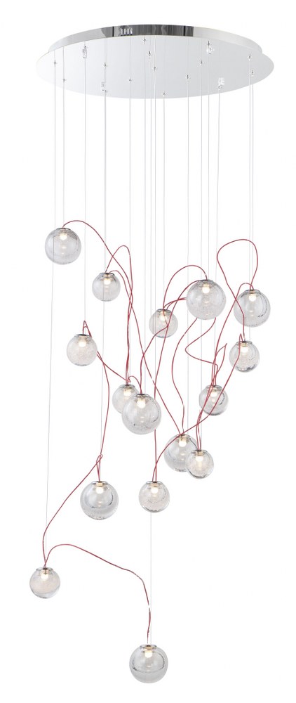 ET2 Lighting-E20656-91PC-Bobble-24W 16 LED Pendant-23.5 Inches wide by 48.5 inches high   Bobble-24W 16 LED Pendant-23.5 Inches wide by 48.5 inches high