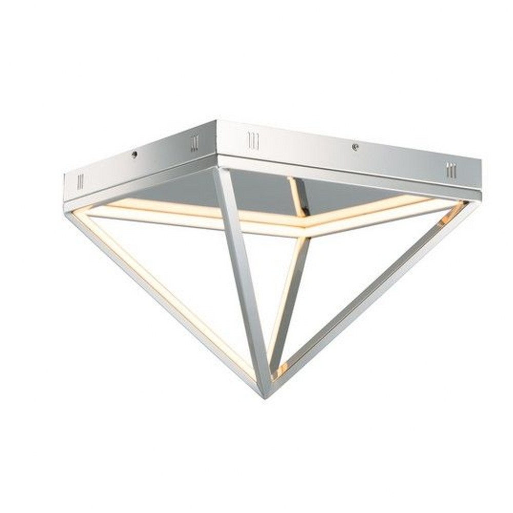 ET2 Lighting-E20811-PC-Pyramid-28W 1 LED Flush Mount-15.75 Inches wide by 12 inches high Polished Chrome  Rose Gold Finish