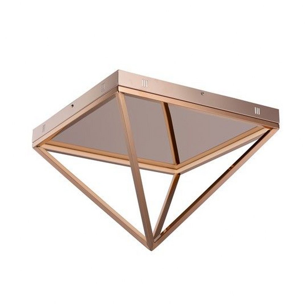 ET2 Lighting-E20812-RG-Pyramid-35W 1 LED Flush Mount-19.75 Inches wide by 15 inches high Rose Gold  Rose Gold Finish