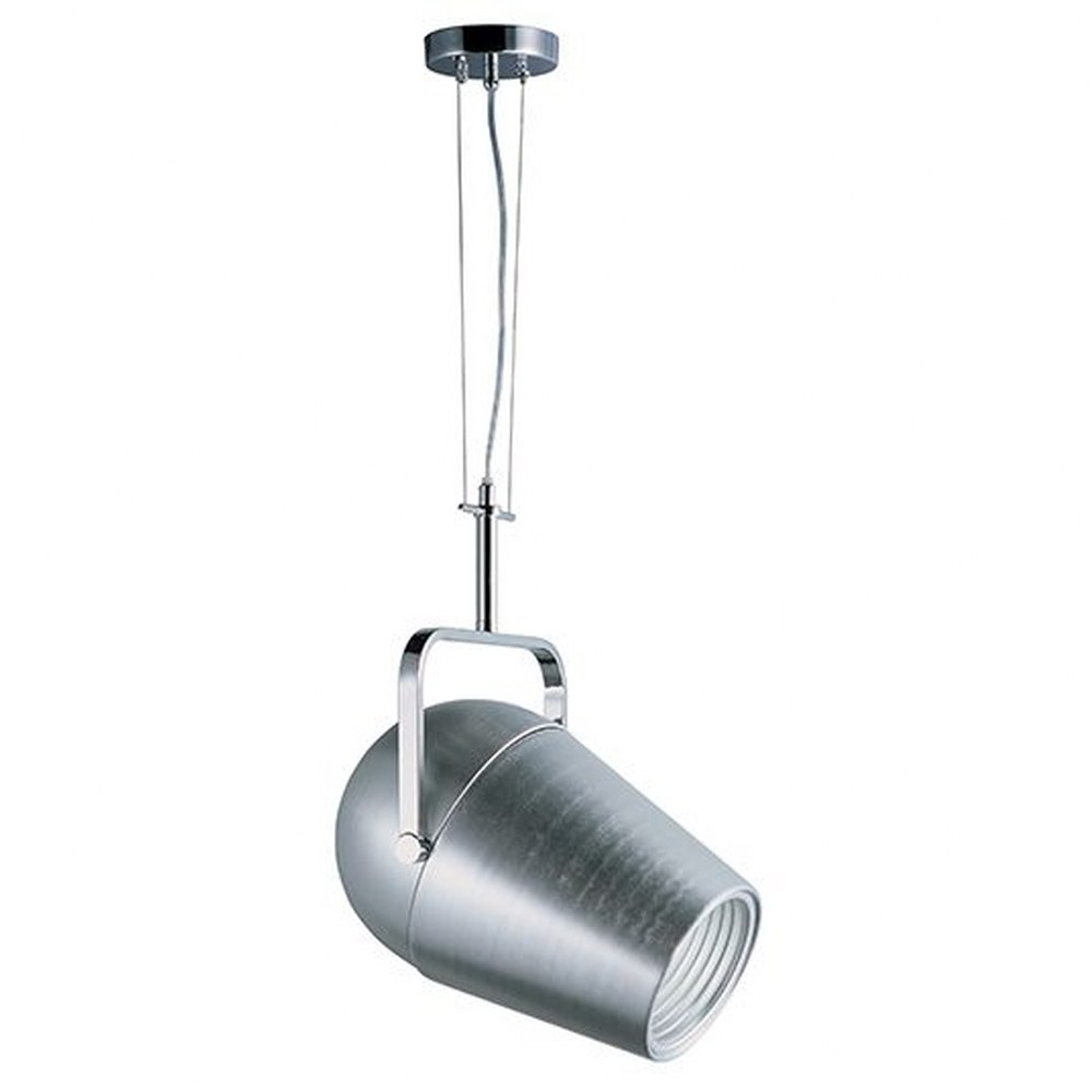 ET2 Lighting-E20833-SA-Stage-15W 1 LED Pendant-11 Inches wide by 22 inches high   Satin Aluminum Finish