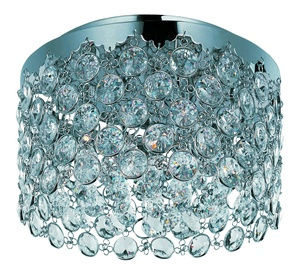 ET2 Lighting-E21150-20PC-Dazzle-Three Light Flush Mount in Crystal style-15 Inches wide by 9 inches high   Dazzle - Three Light Flush Mount