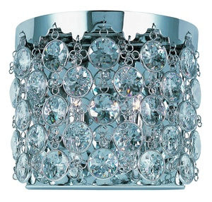 ET2 Lighting-E21157-20PC-Dazzle-Two Light Wall Sconce in Crystal style-9.5 Inches wide by 8.5 inches high   Dazzle - Two Light Wall Sconce