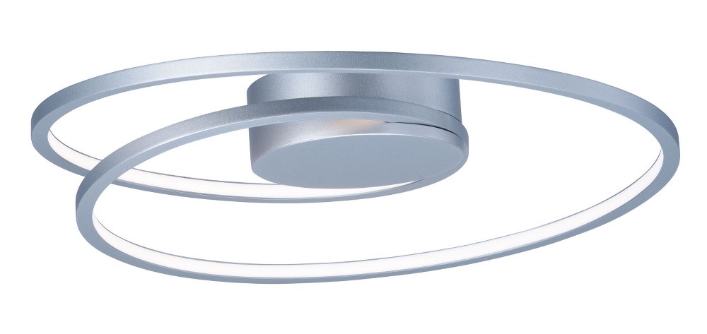 ET2 Lighting-E21320-MS-Cycle-53W 1 LED Flush Mount-18 Inches wide by 2.75 inches high Matte Silver  Matte Silver Finish