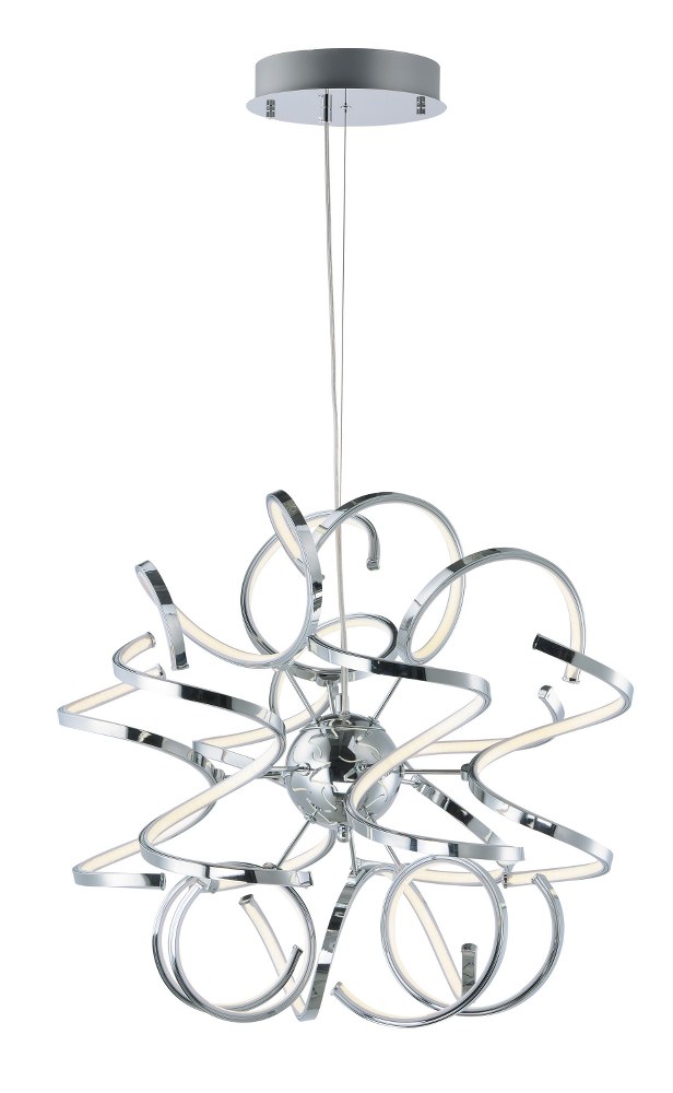 ET2 Lighting-E21411-PC-Chaos-69W 1 LED Pendant-23.5 Inches wide by 22 inches high   Polished Chrome Finish