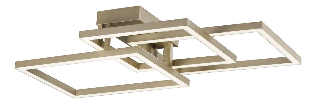 ET2 Lighting-E21513-CHP-Traverse-80W 1 LED Flush Mount-23.5 Inches wide by 6.75 inches high Champagne  Champagne Finish