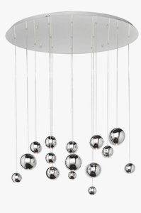 ET2 Lighting-E22198-PC-Bollero-45W 3 LED Pendant in Contemporary style-20 Inches wide by 5 inches high   Polished Chrome Finish