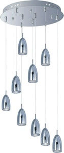 ET2 Lighting-E22248-PC-Bullet-LED Pendant in Transitional style-19 Inches wide by 7.5 inches high   Polished Chrome Finish