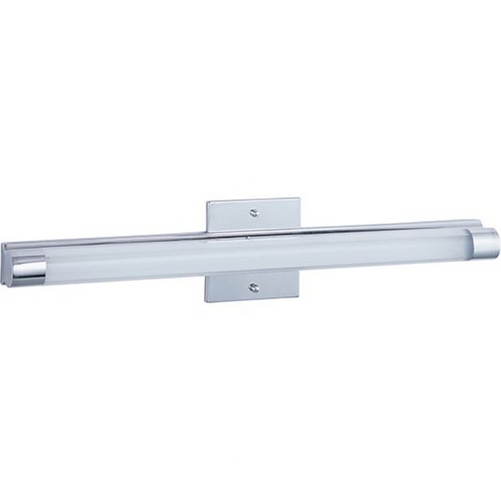 ET2 Lighting-E22392-10PC-Wand 1 Light Transitional Bath Vanity Approved for Damp Locations in Transitional style-24 Inches wide by 4.75 inches high   Polished Chrome Finish with Clear/White Glass