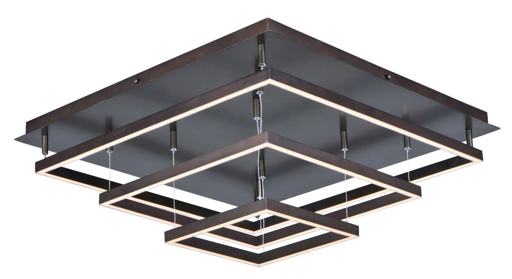 ET2 Lighting-E22408-BZ-Quad-300W 3 LED Flush Mount in Contemporary style-30 Inches wide by 1.25 inches high   Bronze Finish