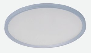 ET2 Lighting-E22442-11MS-Moonbeam-35W LED Round Flush Mount in Transitional style-19.5 Inches wide by 2.5 inches high   Metallic Silver Finish with Matte White Glass