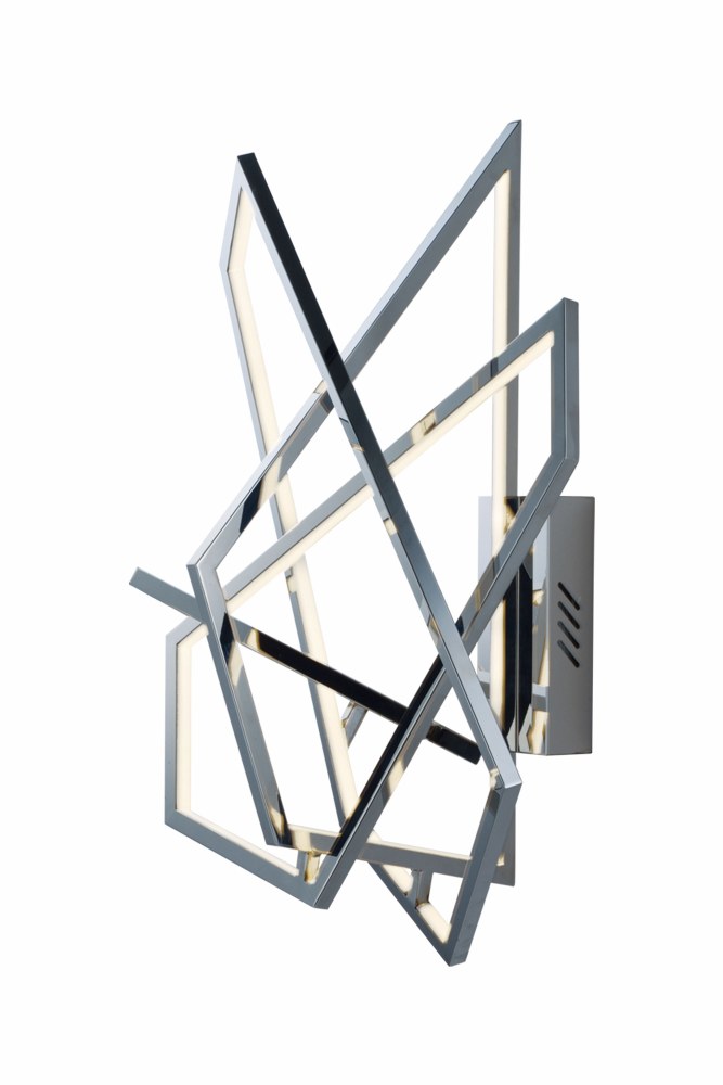 ET2 Lighting-E22674-PC-Trapezoid-45W 1 LED Wall sconce-20 Inches wide by 26.5 inches high   Polished Chrome Finish