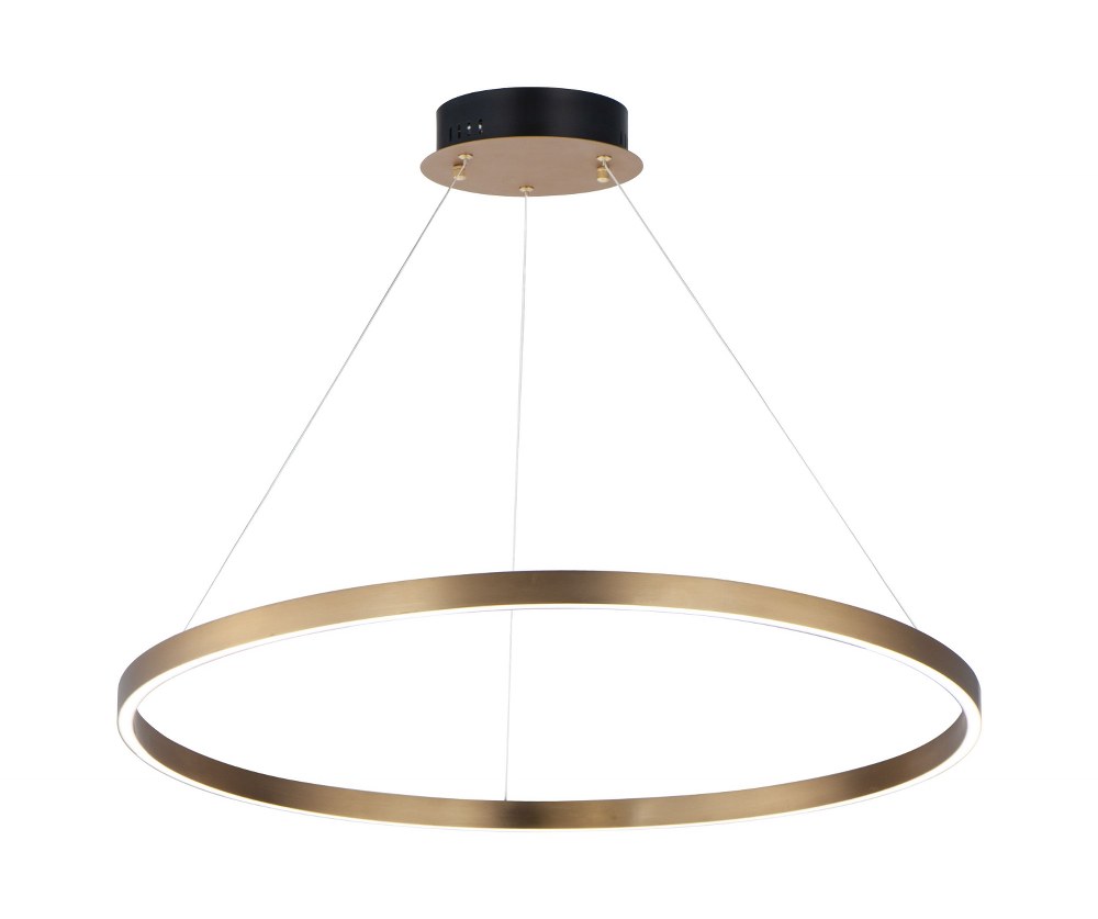 ET2 Lighting-E22726-GLD-Groove-1 LED Pendant-31.5 Inches wide by 1.25 inches high Gold  Black Finish