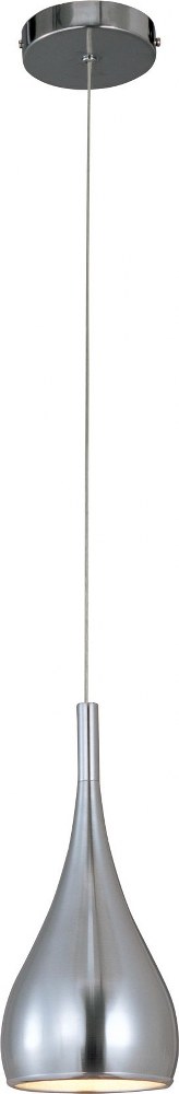 ET2 Lighting-E24055-SN-Teardrop - One Light Pendant Satin Nickel  Satin Nickel Finish