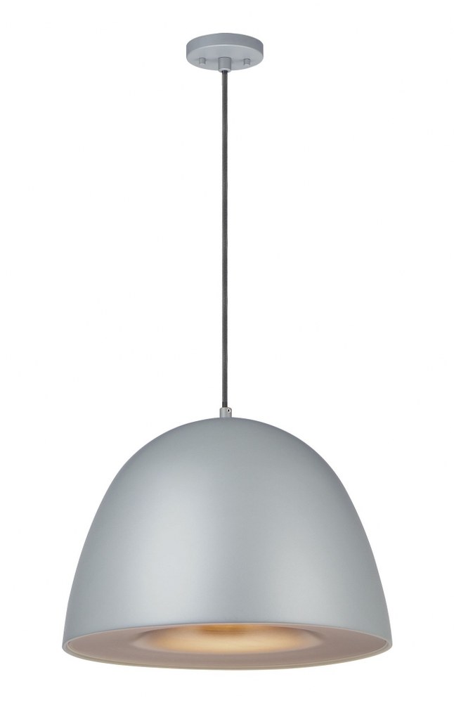 ET2 Lighting-E24914-DGCOF-Fungo-8W 1 LED Pendant-15.75 Inches wide by 11 inches high   Dark Gray/Coffee Finish with White Acrylic Glass