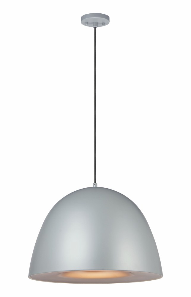 ET2 Lighting-E24916-DGCOF-Fungo-12W 1 LED Pendant-23.5 Inches wide by 16.5 inches high   Dark Gray/Coffee Finish with White Acrylic Glass