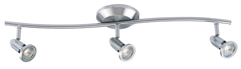 ET2 Lighting-E30003-10SN-Agron-3 Light Flush Mount in Commodity style-27 Inches wide by 5.5 inches high   Satin Nickel Finish