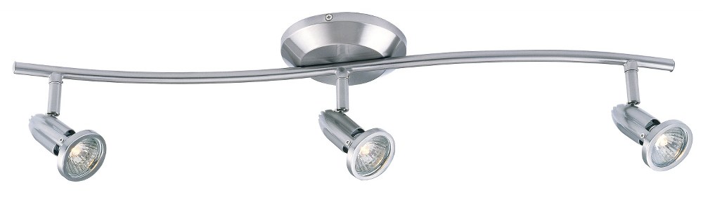 ET2 Lighting-E30003-10SN-Agron-3 Light Flush Mount in Commodity style-27 Inches wide by 5.5 inches high Satin Nickel  Bronze Finish