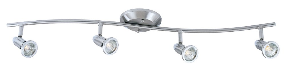 ET2 Lighting-E30004-10SN-Agron-4 Light Flush Mount in Commodity style-34 Inches wide by 5.5 inches high Satin Nickel  Bronze Finish