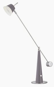 ET2 Lighting-E41019-PLPC-Eco-TaskModern Light Table Lamp in Modern style-6 Inches wide by 14 inches high   Platinum/Polished Chrome Finish