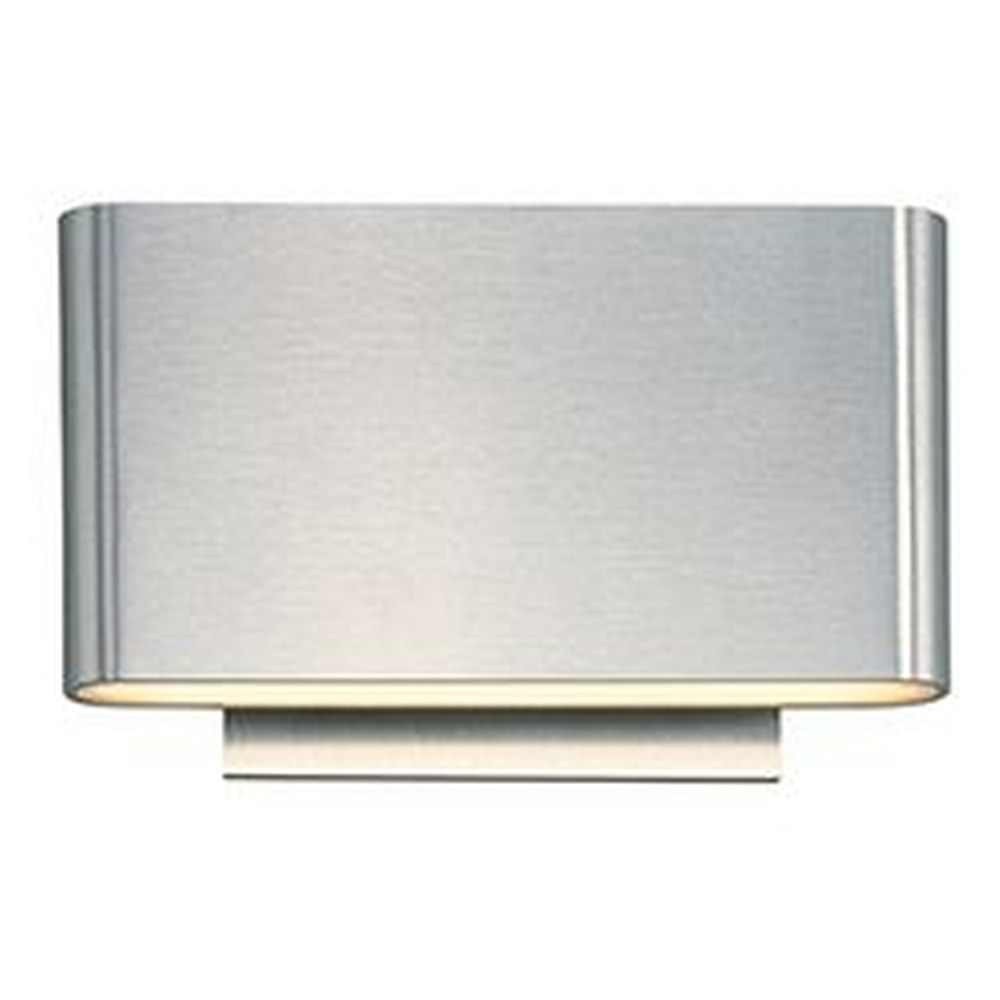 ET2 Lighting-E41310-SA-Alumilux Spartan-10.8W 6 LED Outdoor Wall Mount in Modern style-6.75 Inches wide by 4.25 inches high   Satin Aluminum Finish
