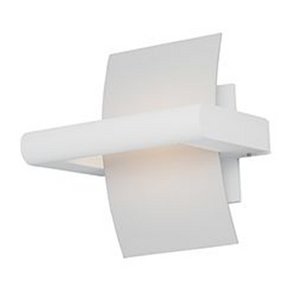 ET2 Lighting-E41312-WT-Alumilux-LED Wall Mount in Modern style-7 Inches wide by 8 inches high   White Finish