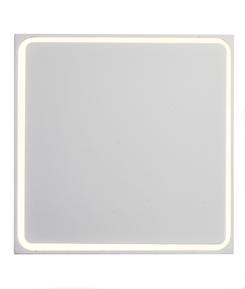 ET2 Lighting-E41329-WT-Alumilux Outline-8W 1 LED Outdoor Wall Mount in Modern style-4.5 Inches wide by 4.5 inches high White  White Finish