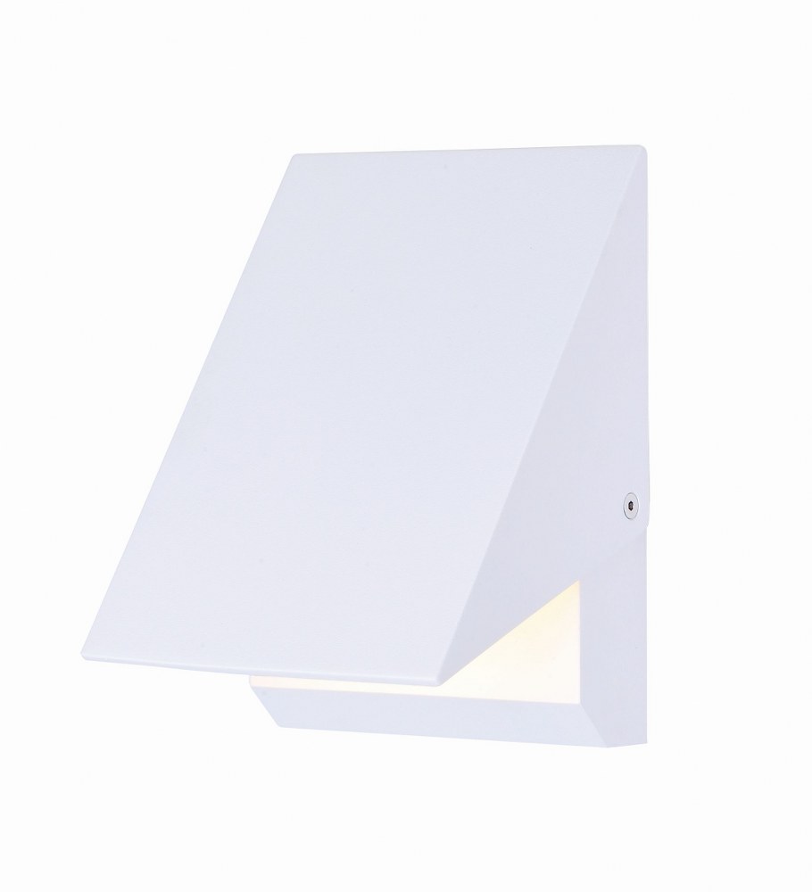 ET2 Lighting-E41333-WT-Alumilux Tilt-8W 1 LED Outdoor Wall Mount in Modern style-5 Inches wide by 7 inches high White  White Finish