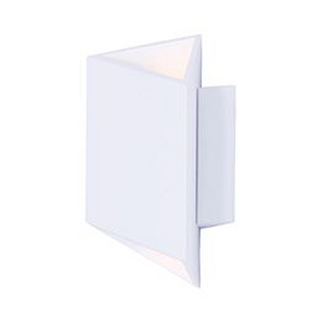 ET2 Lighting-E41373-WT-Alumilux Facet-7W 2 LED Outdoor Wall Mount in Modern style-7 Inches wide by 8.5 inches high White  White Finish