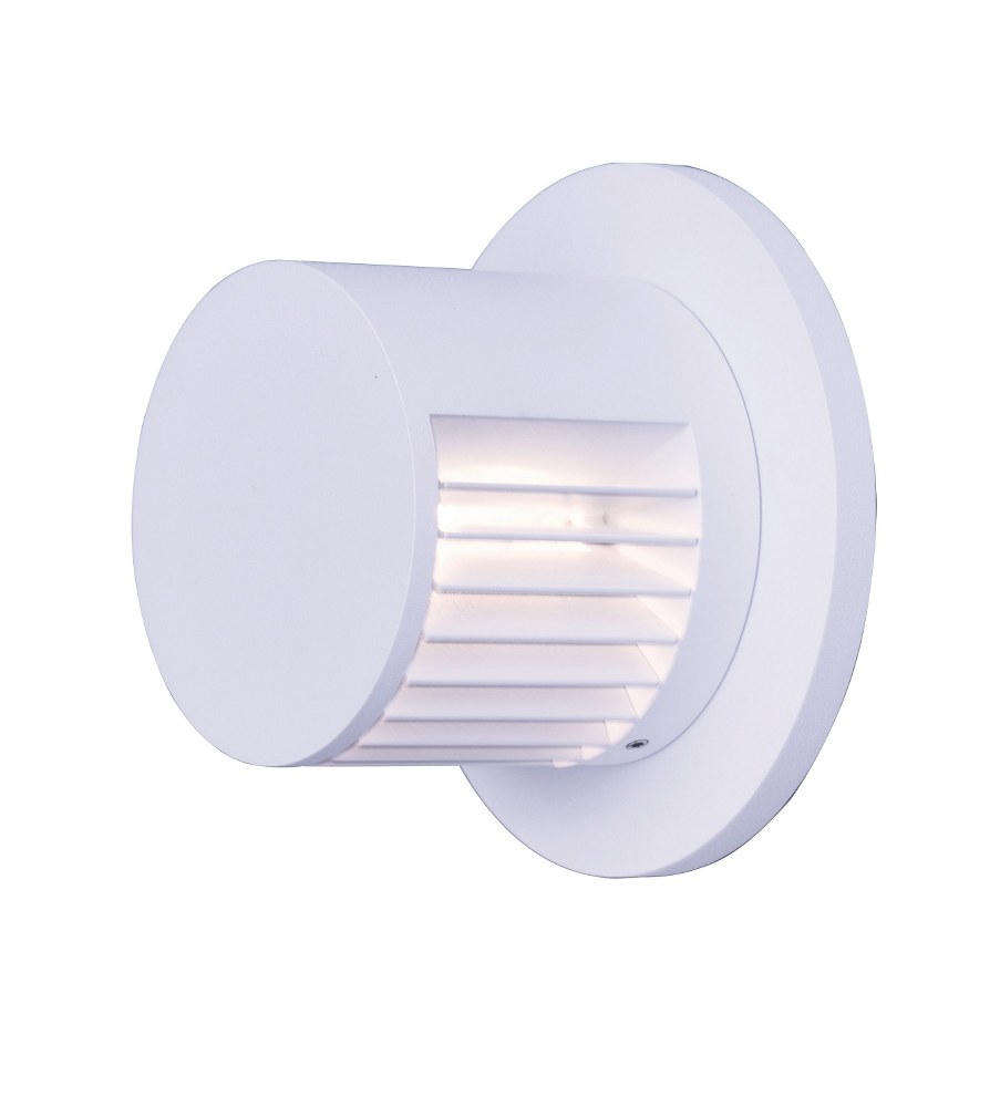 ET2 Lighting-E41386-WT-Alumilux Spoked-4W 1 LED Outdoor Wall Mount in Modern style-4.5 Inches wide by 4.5 inches high White  White Finish