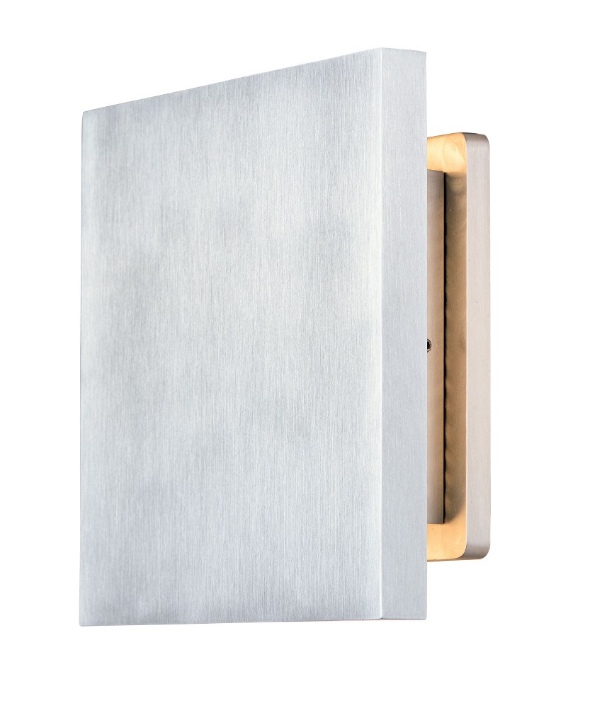 ET2 Lighting-E41388-SA-Alumilux Tau-10W 1 LED Outdoor Wall Mount in Modern style-6 Inches wide by 6 inches high Satin Aluminum  White Finish