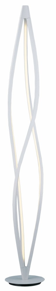 ET2 Lighting-E41398-11MW-Cyclone - 71.75 Inch 132W 3 LED Floor Lamp   Matte White Finish with White Acrylic Glass