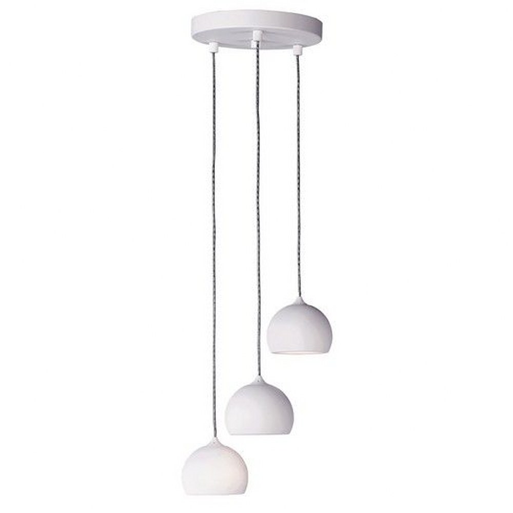 ET2 Lighting-E41483-WT-Alumilux AL-12W 3 LED Pendant in Modern style-10 Inches wide by 3.75 inches high   White Finish