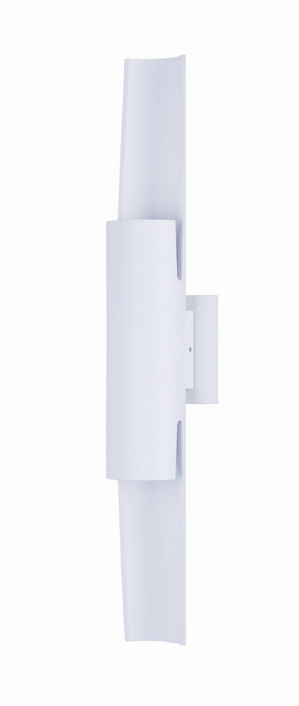 ET2 Lighting-E41526-WT-Alumilux-8W 2 LED Outdoor Wall Sconce-4.25 Inches wide by 23.5 inches high White  White Finish