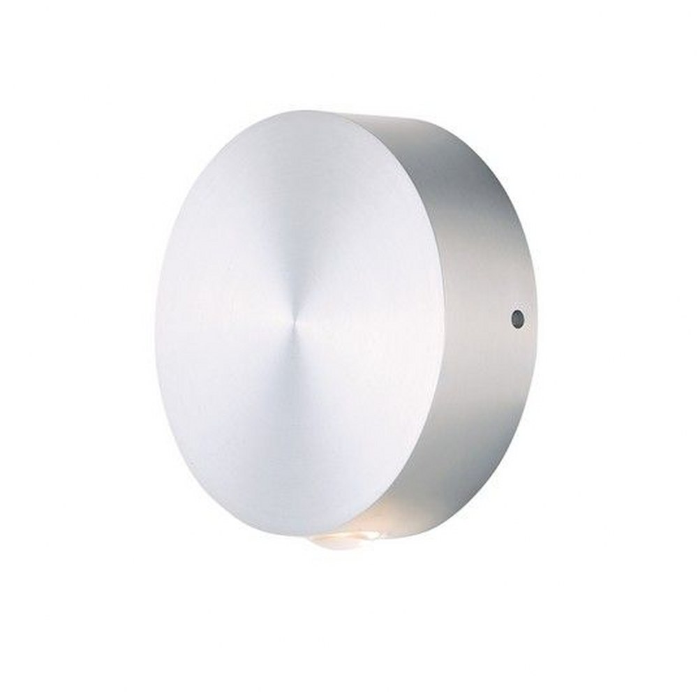 ET2 Lighting-E41540-SA-Alumilux-4W 1 LED Outdoor Wall Sconce-4.75 Inches wide by 5 inches high Satin Aluminum  White Finish