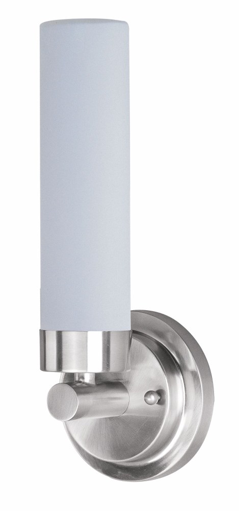 ET2 Lighting-E63106-11SN-Cilandro-9.6W 4 LED Wall Sconce-4.75 Inches wide by 12.25 inches high   Satin Nickel Finish with Opal Glass