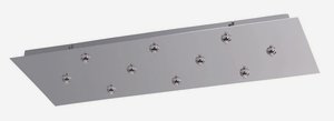 ET2 Lighting-EC85025-PC-RapidJack-Ten Light Linear Canopy-31.5 Inches wide by 2.5 inches high   Polished Chrome Finish