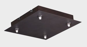ET2 Lighting-EC95004-BZ-RapidJack-Four Light Square Canopy-10.75 Inches wide by 2.5 inches high   Bronze Finish