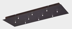 ET2 Lighting-EC95025-BZ-RapidJack-Ten Light Linear Canopy-31.5 Inches wide by 2.5 inches high   Bronze Finish
