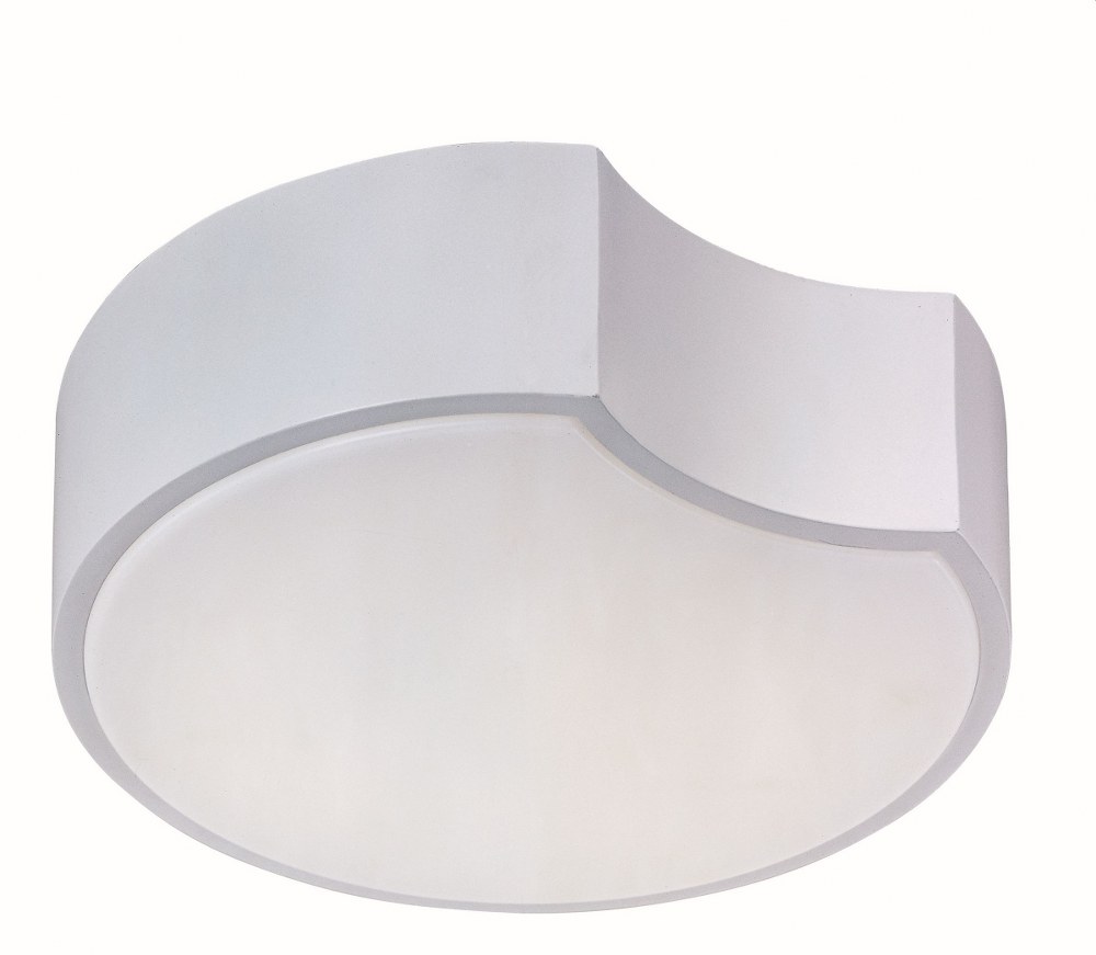 ET2 Lighting-E20172-11MW-Cells-21.6W 1 LED Flush Mount-13 Inches wide by 3.5 inches high   Matte White Finish with White Acrylic Glass