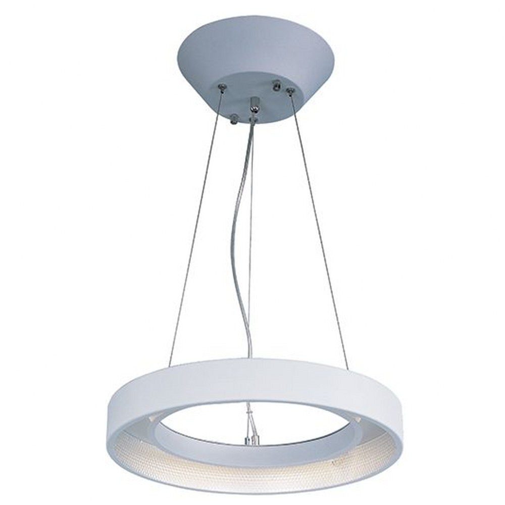 ET2 Lighting-E20225-MW-Apollo-21W 1 LED Pendant-17.75 Inches wide by 2.5 inches high   Matte White Finish