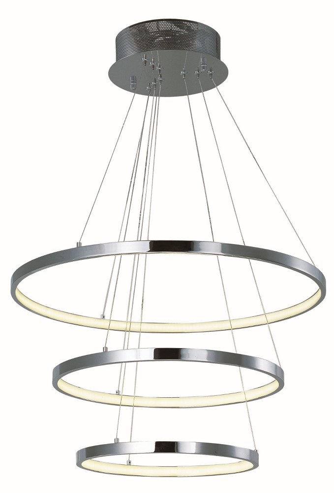 ET2 Lighting-E22715-PC-Hoops-30.6W 1 LED Pendant-23.5 Inches wide by 1.25 inches high   Polished Chrome Finish