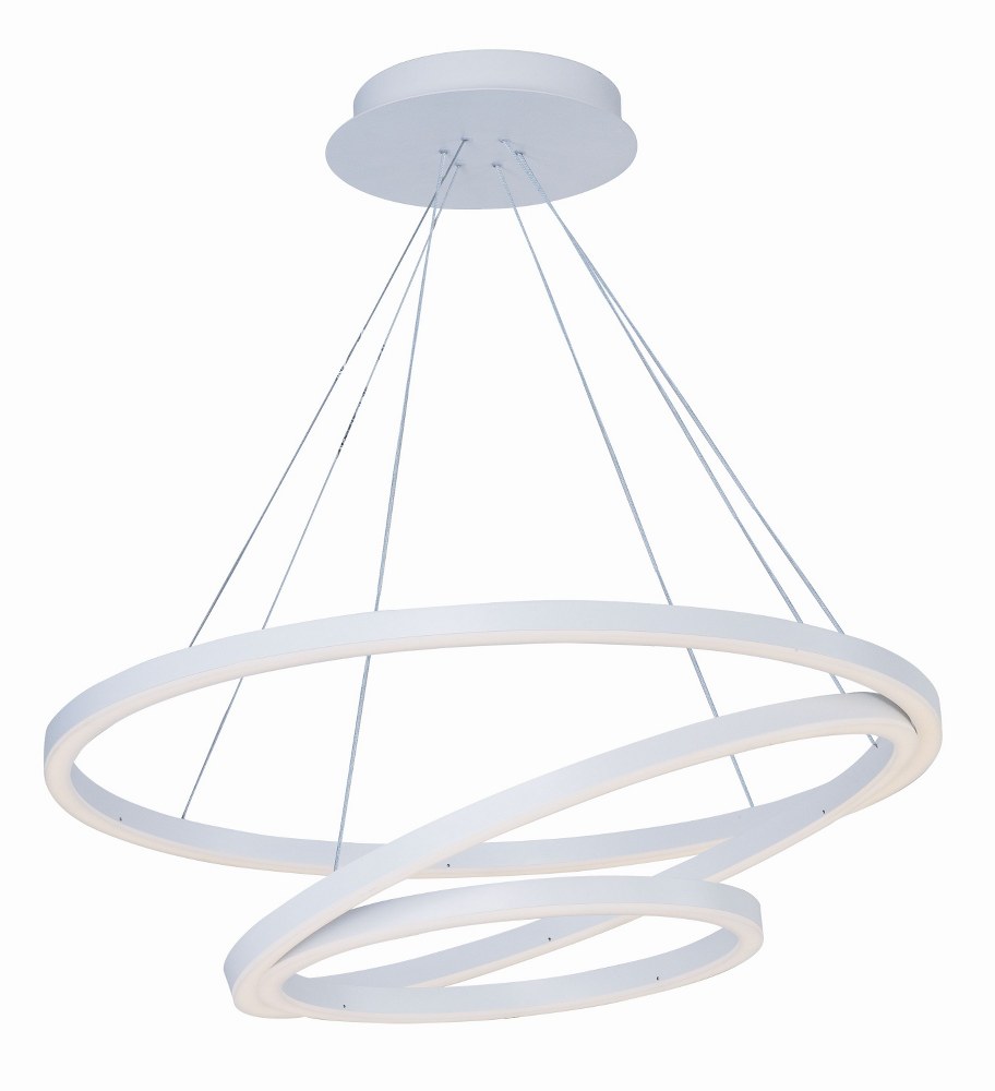 ET2 Lighting-E22848-MW-Cirque-300W 3 LED Pendant-31.5 Inches wide by 8 inches high   Matte White Finish