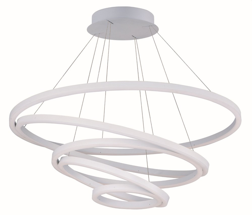 ET2 Lighting-E22849-MW-Cirque-975W 5 LED Pendant-39 Inches wide by 15 inches high   Matte White Finish