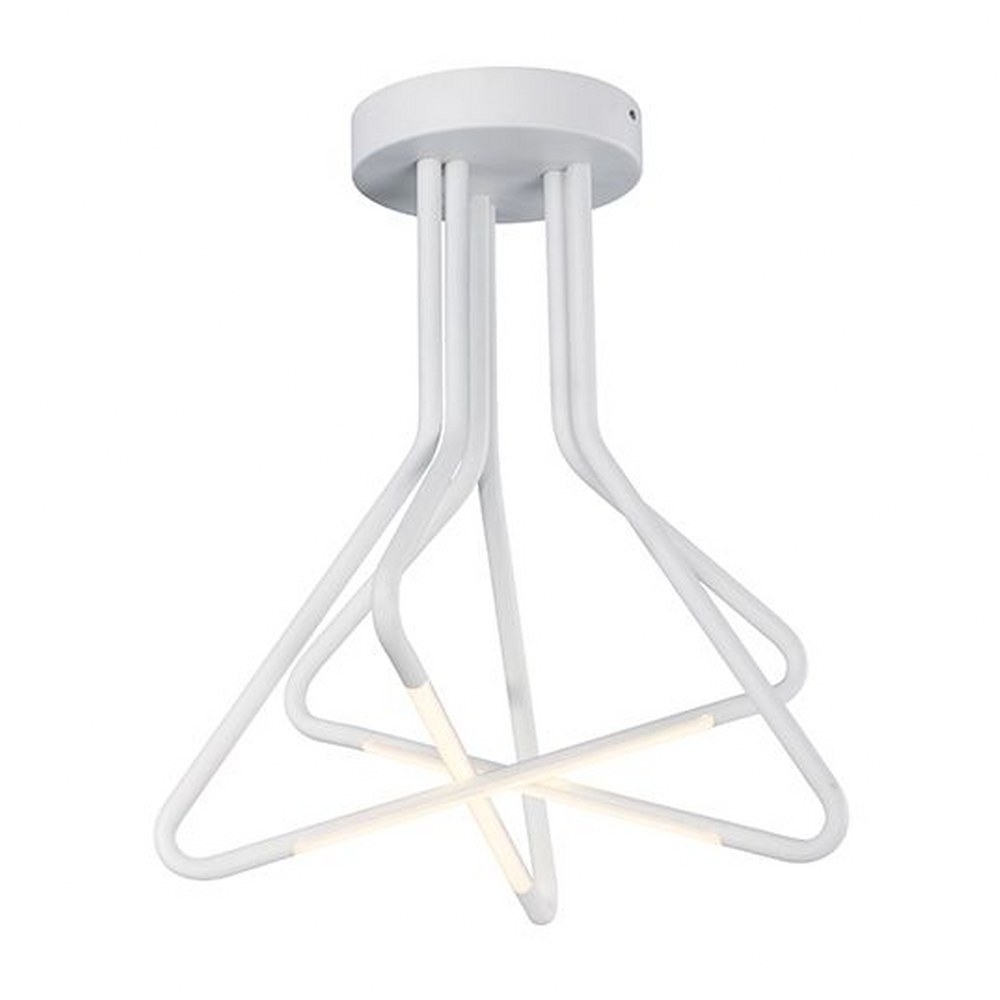 ET2 Lighting-E23073-MW-Triad-24W 3 LED Flush Mount-22.25 Inches wide by 23.75 inches high   Matte White Finish