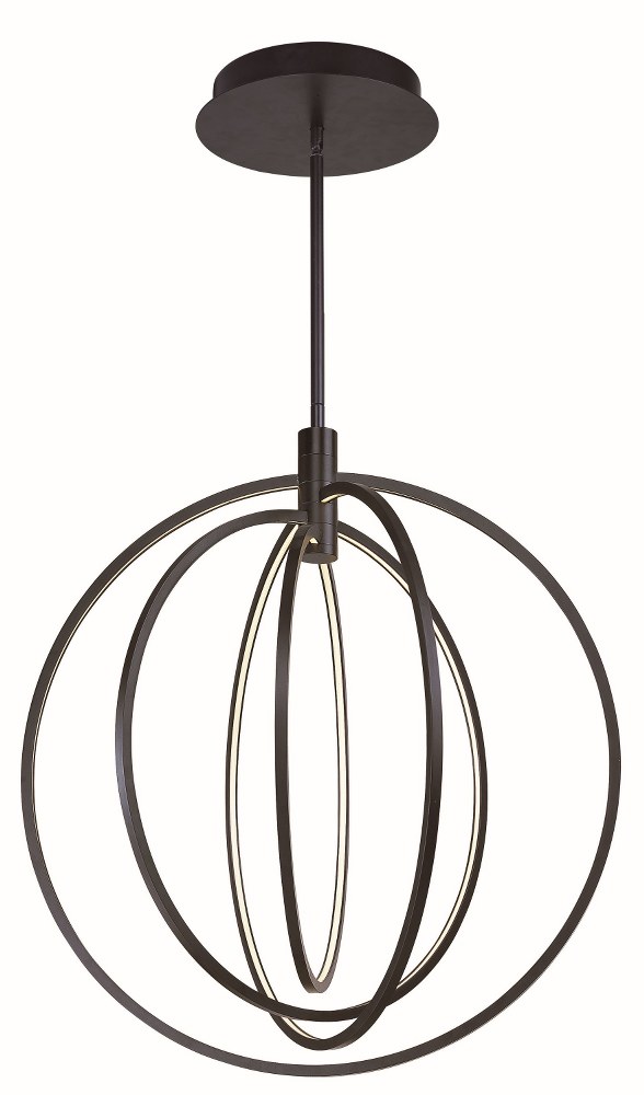 ET2 Lighting-E24048-BZ-Concentric-320W 4 LED Pendant-27 Inches wide by 30 inches high   Bronze Finish