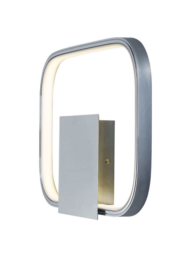 ET2 Lighting-E24550-PC-Squared-7.2W 1 LED Wall Sconce-13.75 Inches wide by 10 inches high   Polished Chrome Finish