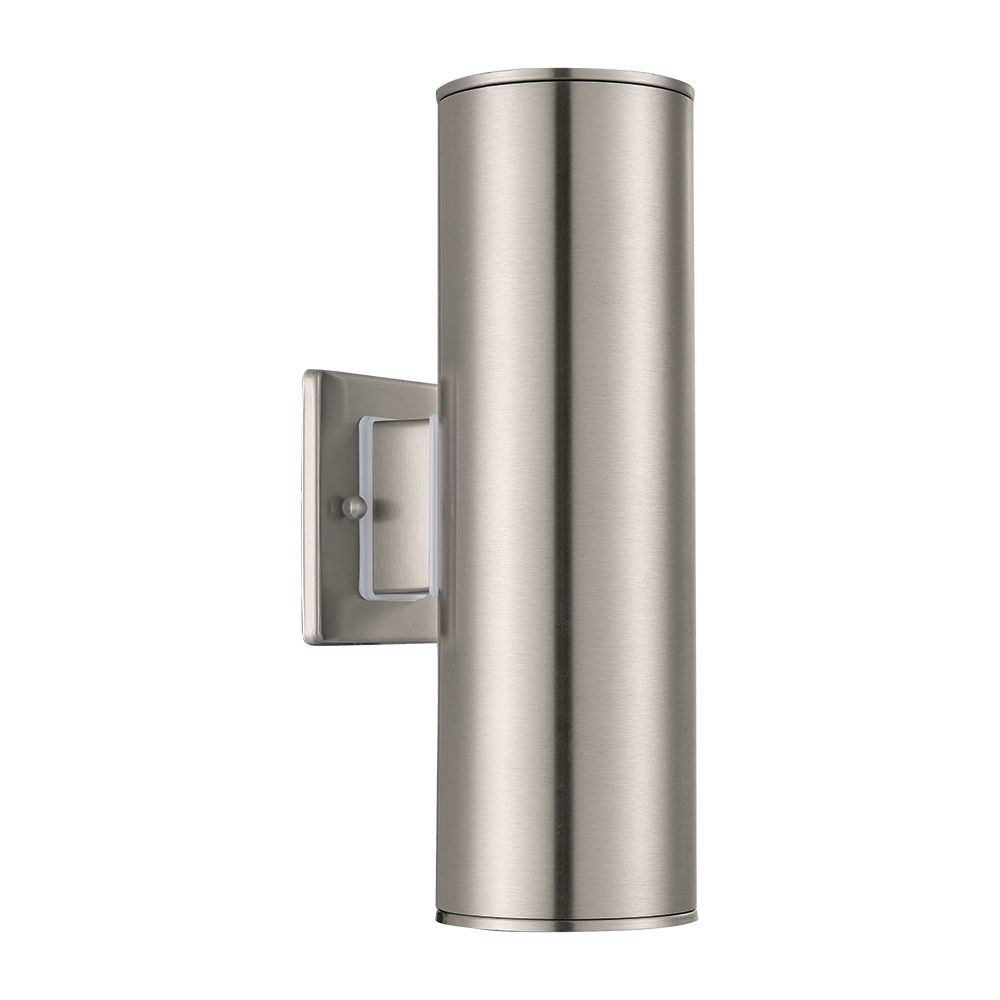 Eglo Lighting-200029A-Ascoli - 2 Light Outdoor Wall Mount Stainless Steel Finish with Clear Plastic Shade