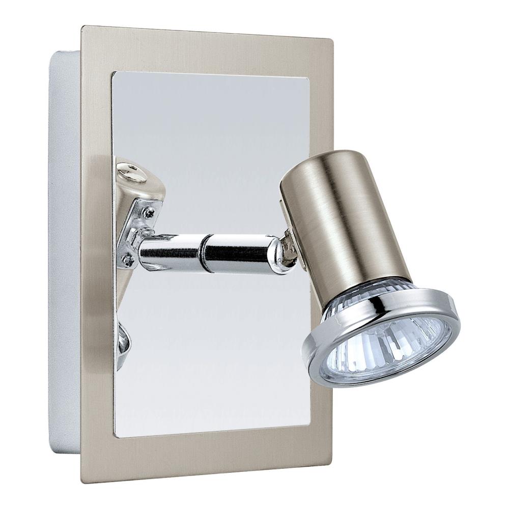 Eglo Lighting-200092A-Rottelo - 4.96 Inch 50W 1 LED Armed Wall Sconce   Matte Nickel/Chrome Finish