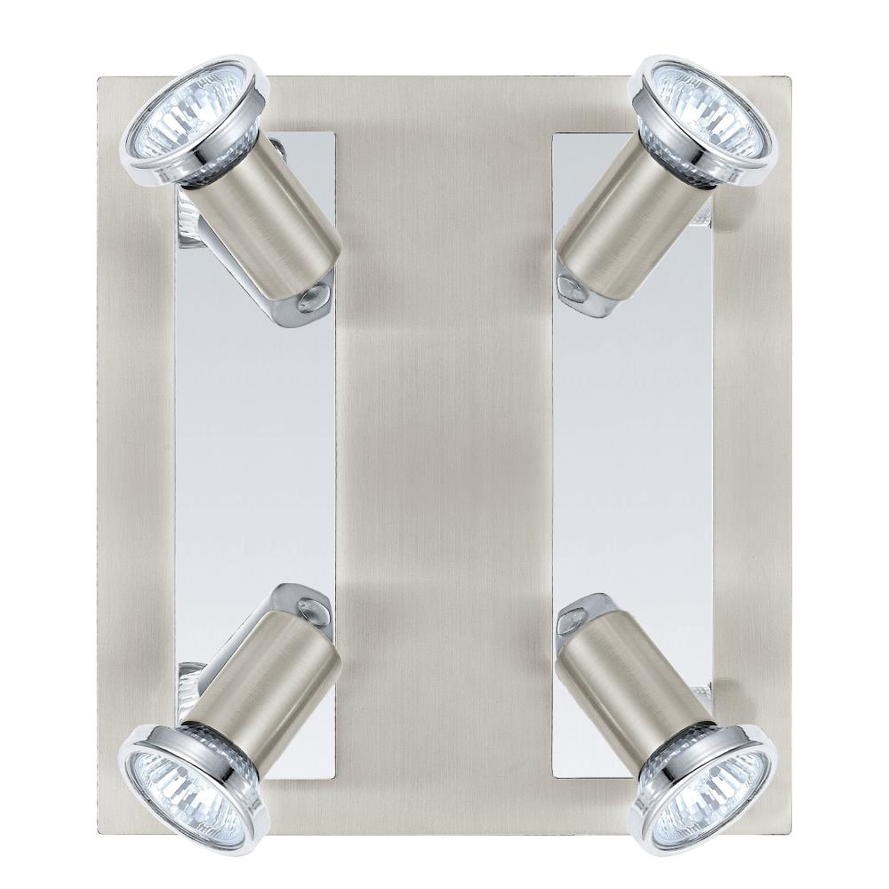 Eglo Lighting-200093A-Rottelo - Four Light Track Light   Matte Nickel/Chrome Finish