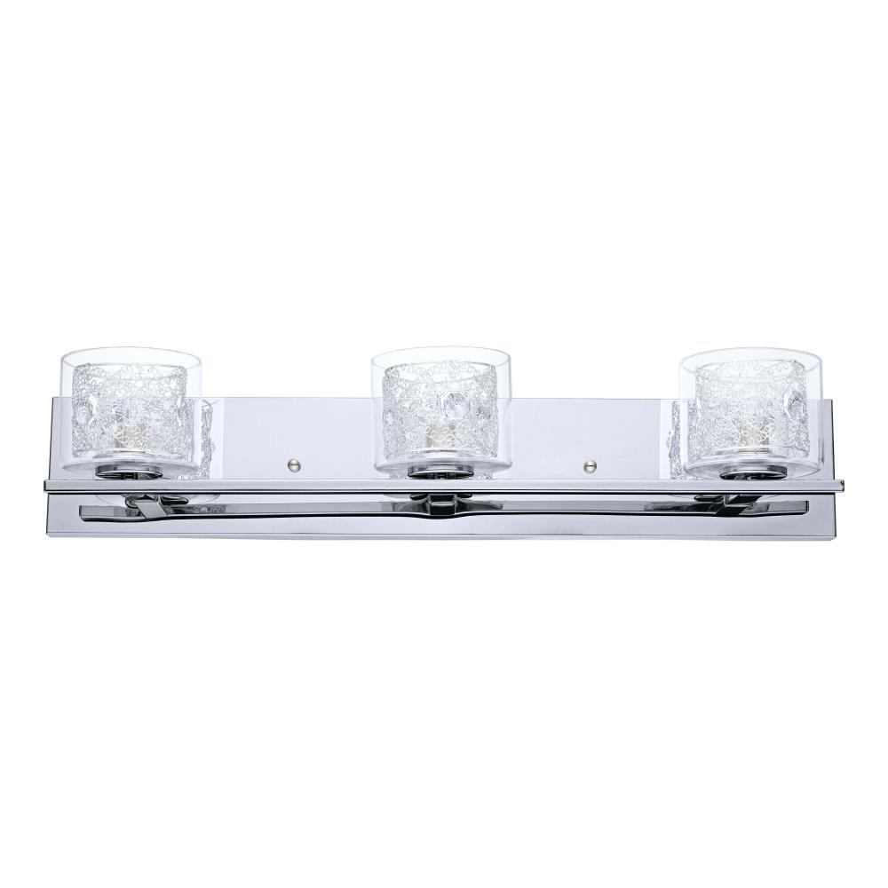 Eglo Lighting-200265A-Pianella - 3-Light Lighting - Bath/Vanity - Chrome Finish - Clear Glass Crystals Shade   Chrome Finish with Clear Glass with Clear Crystal